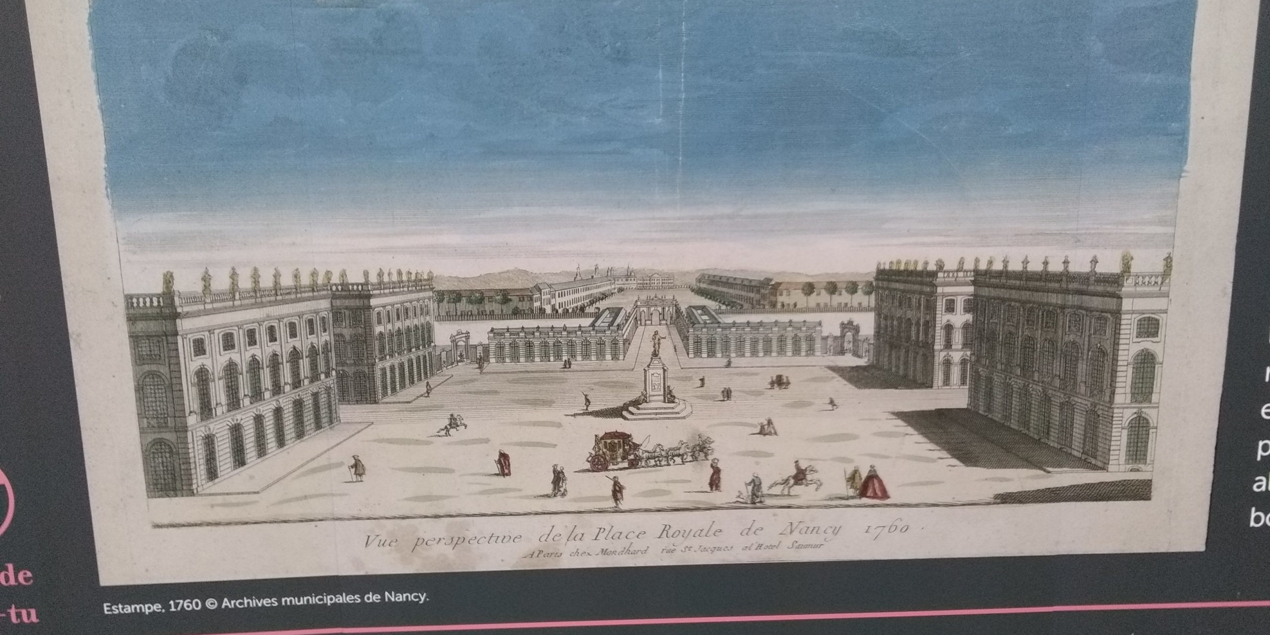 Perspective vers le palais du gouvernement, vue depuis l'actuel hôtel de ville